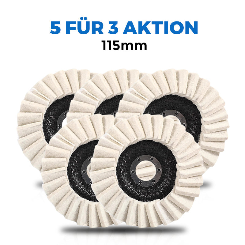 🔥Wollfilz-Lamellenpolierscheibe – sanfte, feine Oberflächenpolitur für brillanten Glanz
