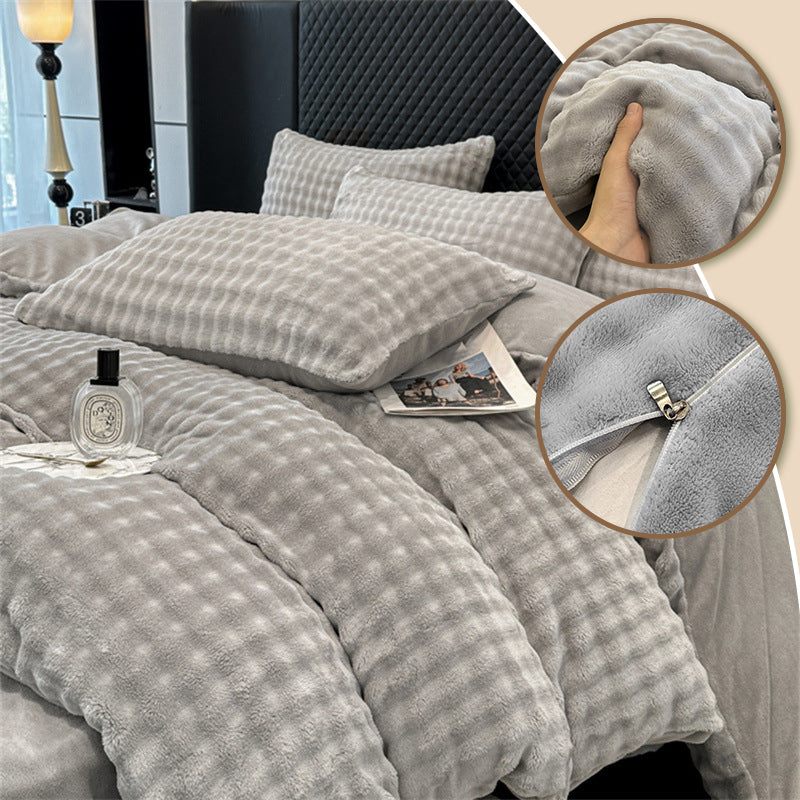⚡ Promo exceptionnelle – 69% de réduction : Ensemble de Couette en Velours Lait 1800F avec Housse et Fermeture Éclair pour une Chaleur Douce et un Confort Inégalé cet Hiver ❄️✨