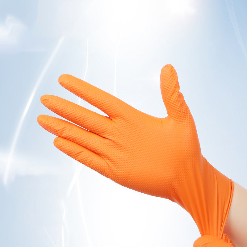 (30 paires) 🔥🔥 Gants jetables en nitrile avec renforts à motif losange - protection industrielle renforcée