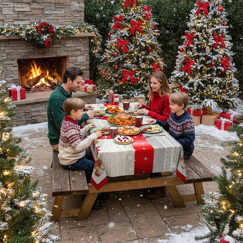 Nappe élégante à motif de Noël – 46% de réduction, stock limité