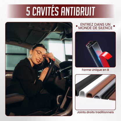 Bande d'Étanchéité en Caoutchouc pour Voiture – Anti-Bruit et Anti-Poussière, Étanchéité Durable et Silencieuse