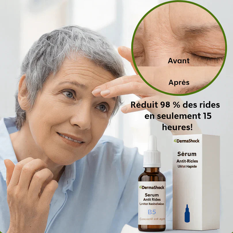 DermaShock™ Sérum Anti-Rides Ultra-Rapide | Efface 98 % des rides en 15 heures chrono!