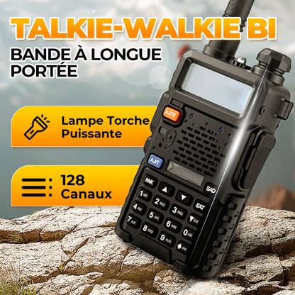 Radio amateur UV-5R longue portée – radio bidirectionnelle double bande Walkie-Talkie