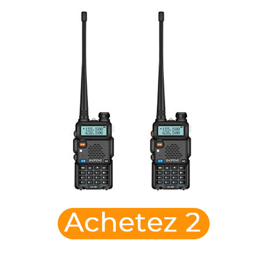 Radio amateur UV-5R longue portée – radio bidirectionnelle double bande Walkie-Talkie