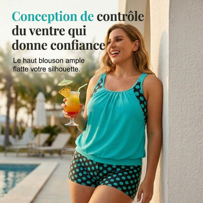 🏖️ Été brûlant - 50% de réduction 👙 Maillot de bain deux pièces à pois pour femme ✨