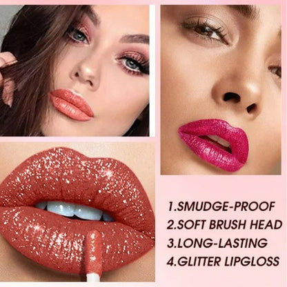 Offre hivernale exclusive : 1 acheté = 1 offert – Rouge à lèvres liquide pailleté métallisé Diamond