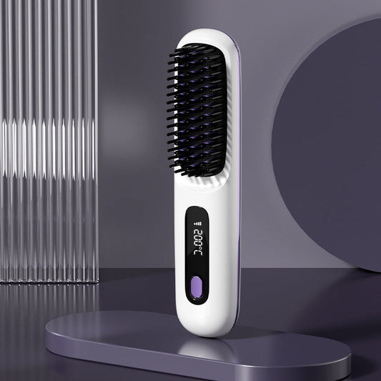 🔥 Offre spéciale : 50 % de réduction 💁‍♀️ Peigne lissant chauffant sans fil en céramique