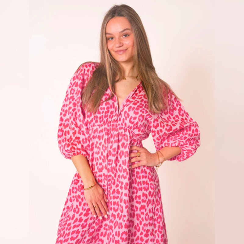 🎀🌸Robe imprimée à col V pour femme