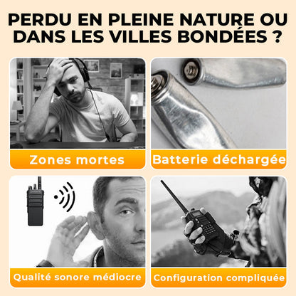 Radio amateur UV-5R longue portée – Walkie-Talkie double bande bidirectionnel