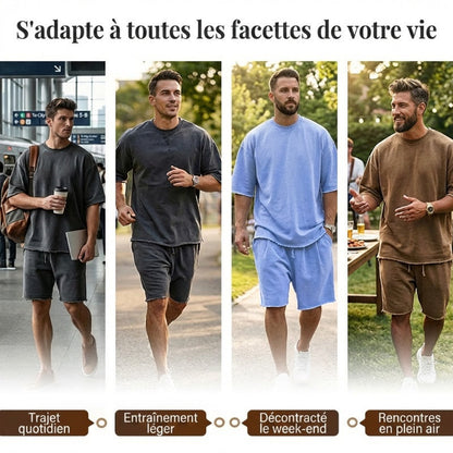 👕50 % DE RÉDUCTION 🏃 | Ensemble de sport sans manches pour homme – Coupe décontractée et évacuation de l'humidité