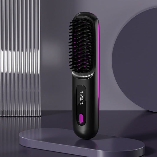 🔥 Offre spéciale : 50 % de réduction 💁‍♀️ Peigne lissant chauffant sans fil en céramique