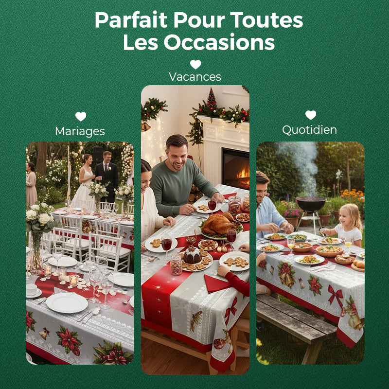 Nappe élégante à motif de Noël – 46% de réduction, stock limité