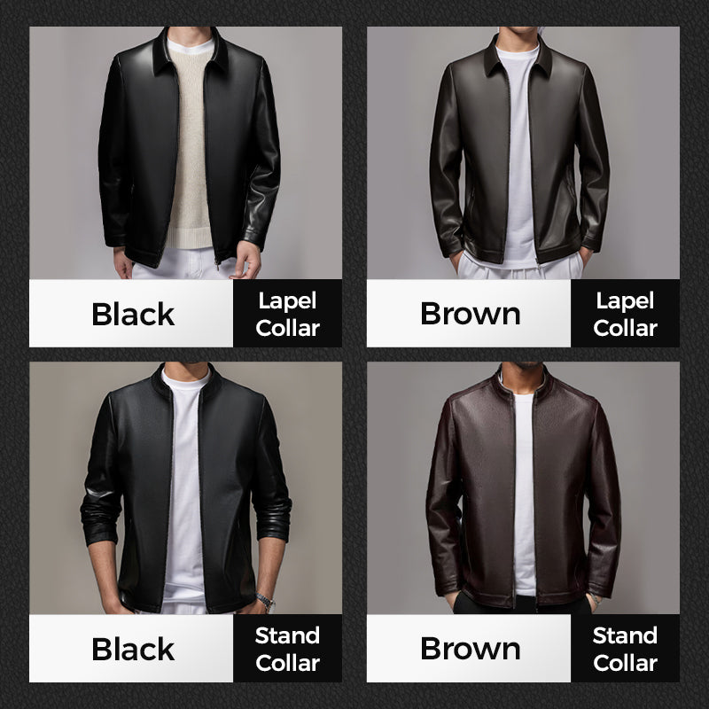 ❄️Soldes d'hiver : 50 % de réduction🔥Veste en Cuir PU Classique pour Homme