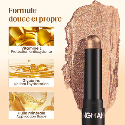 ✨Plus de 50 000 unités vendues ! 🎁 8 teintes de fards à paupières en stick pailletés, waterproof, longue tenue et multi-usage