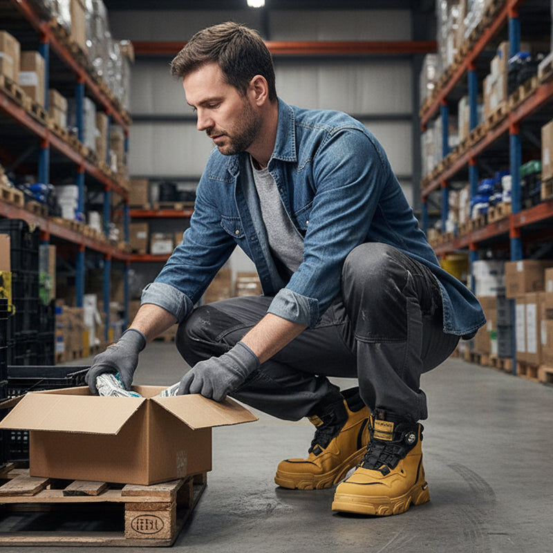 ⏳Offre spéciale limitée dans le temps⏰Chaussures de travail à boucle pivotante pour hommes (imperméables, antidérapantes, confortables et respirantes)