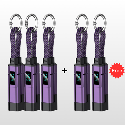 💐50% DE RÉDUCTION ! 🔌 Câble de charge 4 en 1 avec affichage numérique et anneau porte-clés – charge rapide, résistant aux nœuds et compact ⚡🔑【Offre Limitée】