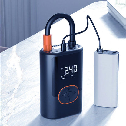 Gonfleur de Pneus Portable Multifonction avec Lumière LED – Compact et Puissant
