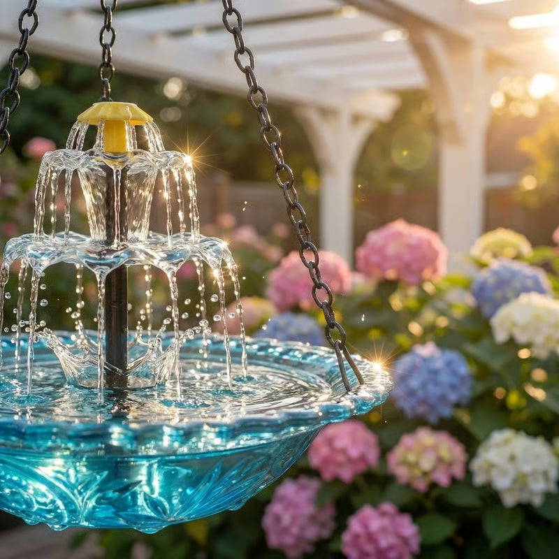 🐦 NOUVEAUTÉS 2026 - 59% DE RÉDUCTION 🔥💐 Fontaine suspendue pour oiseaux Solar Cascade