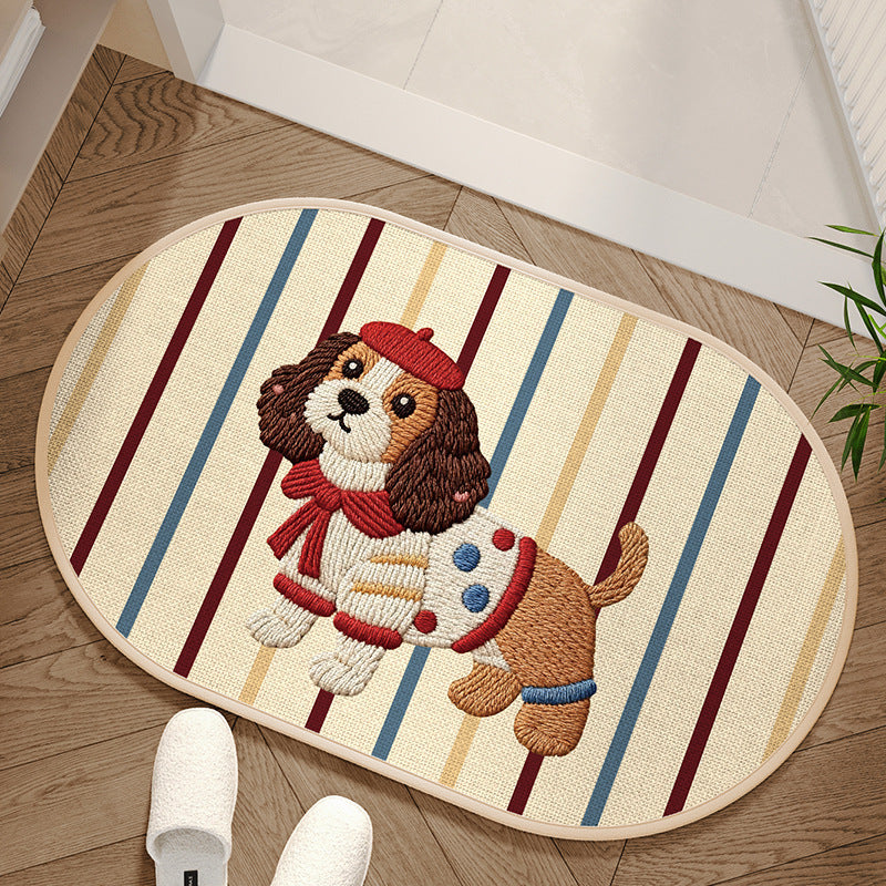 Limited-Time 50% Off: Absorbent Woven Bath Mat with Non-Slip Bottom — Keeps Floors Dry & Safe 🐶🐱
