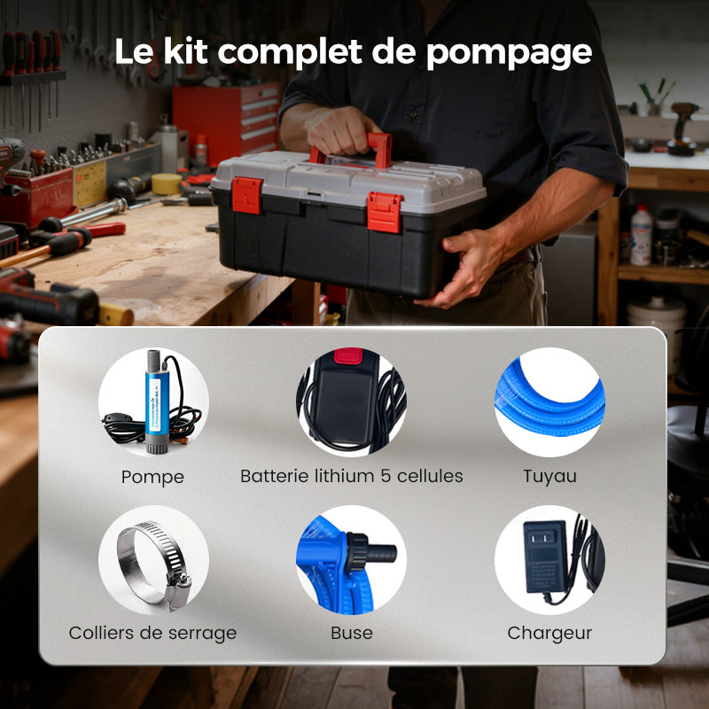 51% de réduction ! Ensemble Pompe à Huile et Eau Haute Puissance — Performances Élevées, Portable et Multifonctionnel 💪🔋✨