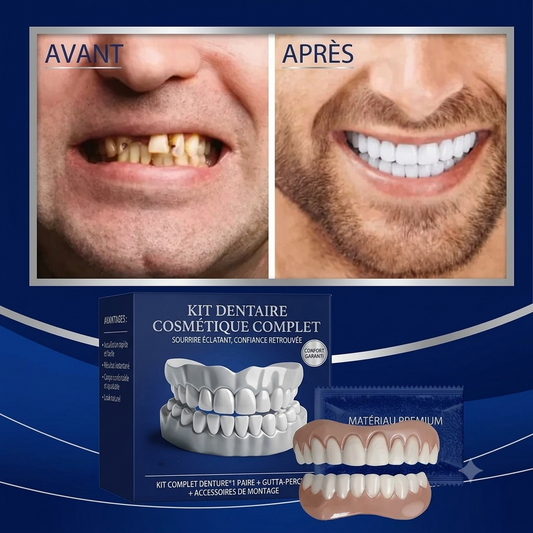 Dentelle™ Prothèse Dentaire en Silicone Ajustable | Retrouvez un sourire naturel en quelques secondes !
