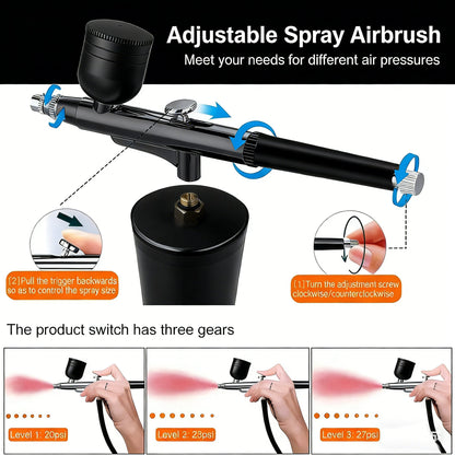 🎨 Kit d’aérographe sans fil avec compresseur intégré – Parfait pour maquillage, modélisme, art et customisation