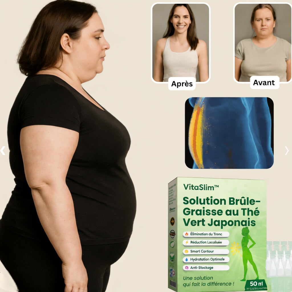 VitaSlim™ Solution Brûle-Graisse au Thé Vert Japonais | Dissout 5 kg de graisse abdominale en 7 jours — sans régime ni sport!