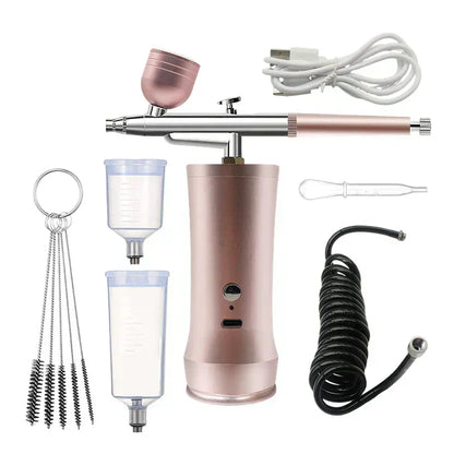 🎨 Kit d’aérographe sans fil avec compresseur intégré – Parfait pour maquillage, modélisme, art et customisation