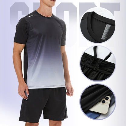 Ensemble de sport homme – T-shirt et short amples, respirants et à séchage rapide