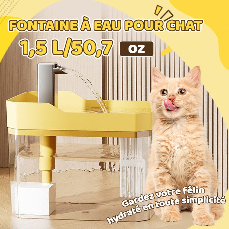 🔥 50% DE RÉDUCTION - Fontaine à Eau Automatique pour Animaux, Capacité 1,5 L, Fonctionnement Silencieux et Écoulement Continu pour une Hydratation Optimale 🐱💧