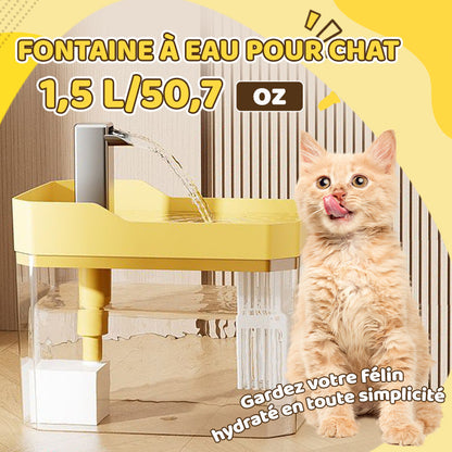 🔥 50% DE RÉDUCTION - Fontaine à Eau Automatique pour Animaux, Capacité 1,5 L, Fonctionnement Silencieux et Écoulement Continu pour une Hydratation Optimale 🐱💧