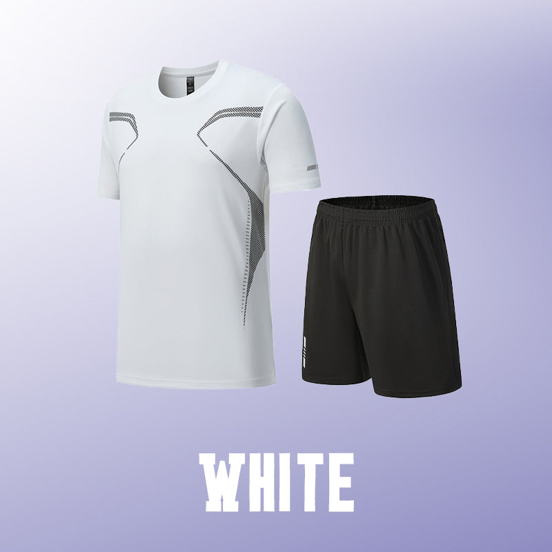 Ensemble de sport homme – T-shirt et short amples, respirants et à séchage rapide