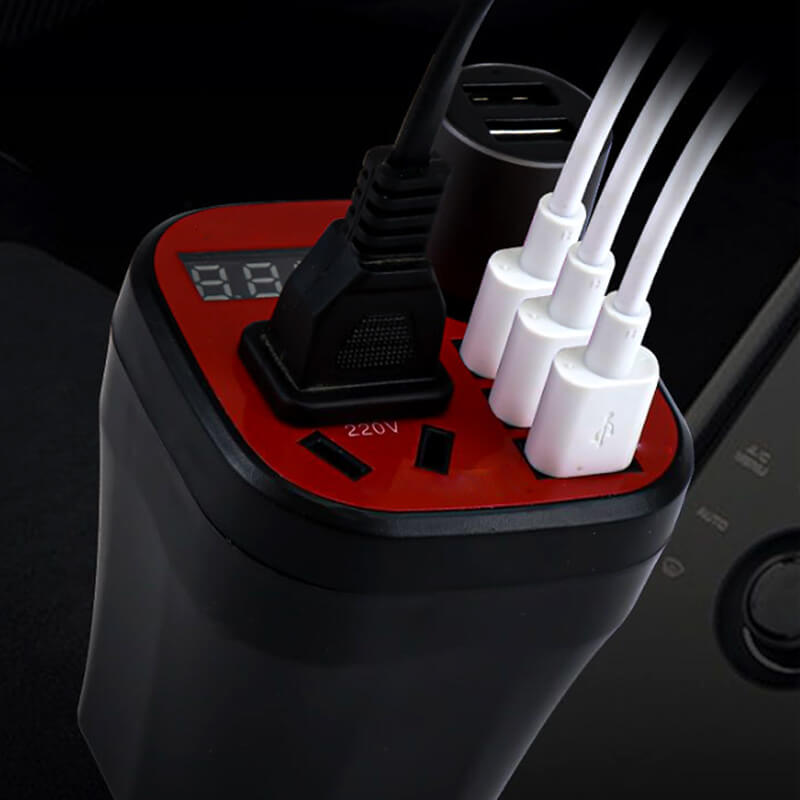 Convertisseur et Chargeur QC Type-C pour Voiture, Monté sur Tableau de Bord