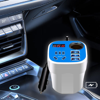 Convertisseur et Chargeur QC Type-C pour Voiture, Monté sur Tableau de Bord