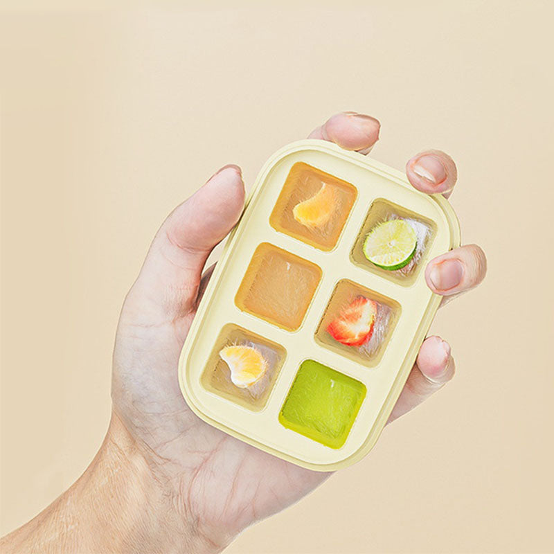 Promo limitée 50% : Mini Bac à Glaçons Réutilisable 6 Compartiments – Fermeture Rapide, Sans BPA, Démoulage Facile, Silicone Alimentaire, Compact pour Petit Congélateur