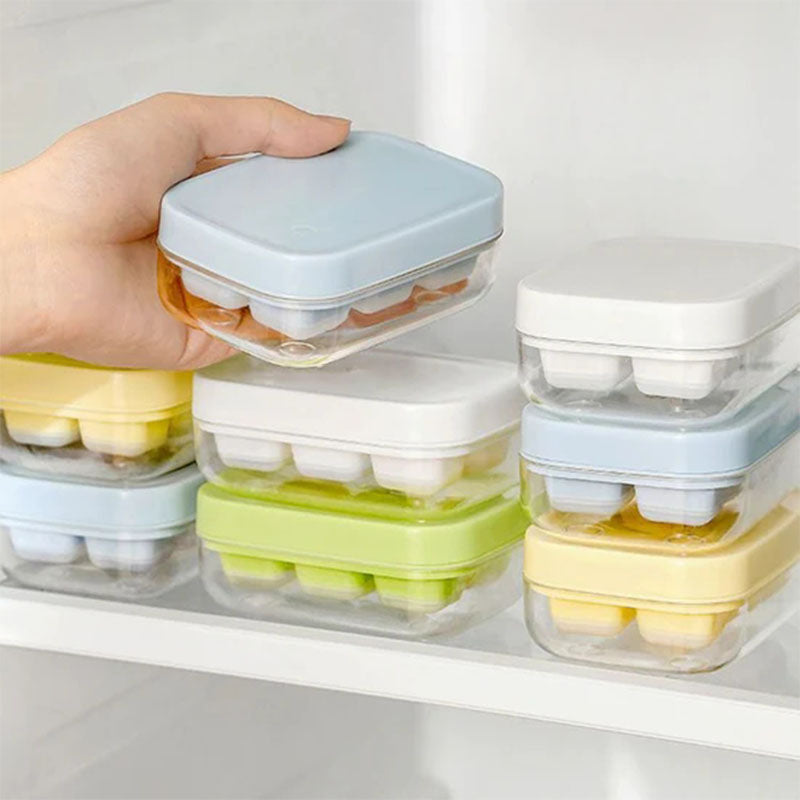 Promo limitée 50% : Mini Bac à Glaçons Réutilisable 6 Compartiments – Fermeture Rapide, Sans BPA, Démoulage Facile, Silicone Alimentaire, Compact pour Petit Congélateur