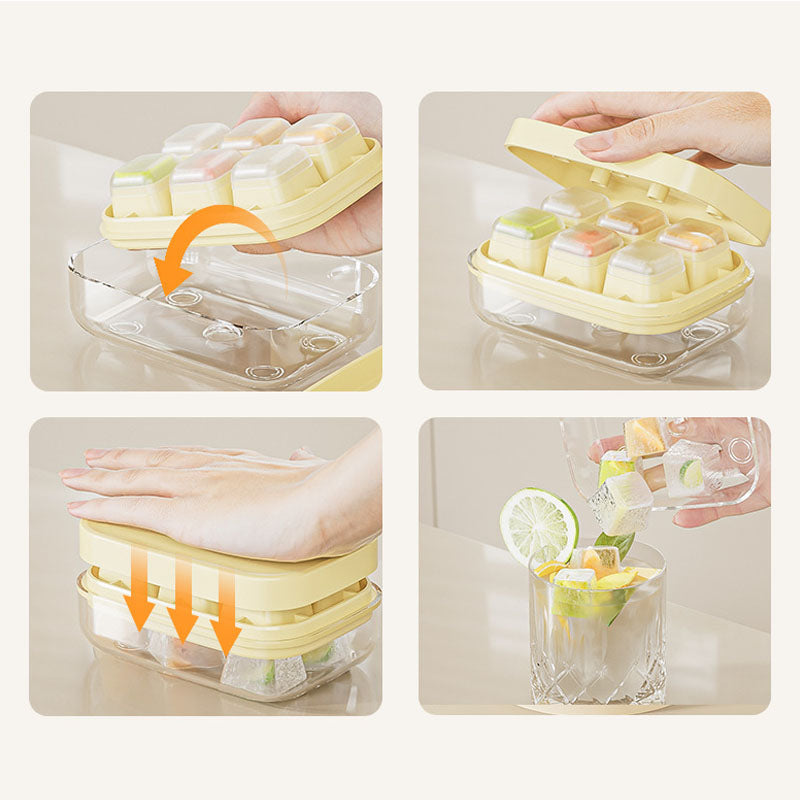 Promo limitée 50% : Mini Bac à Glaçons Réutilisable 6 Compartiments – Fermeture Rapide, Sans BPA, Démoulage Facile, Silicone Alimentaire, Compact pour Petit Congélateur