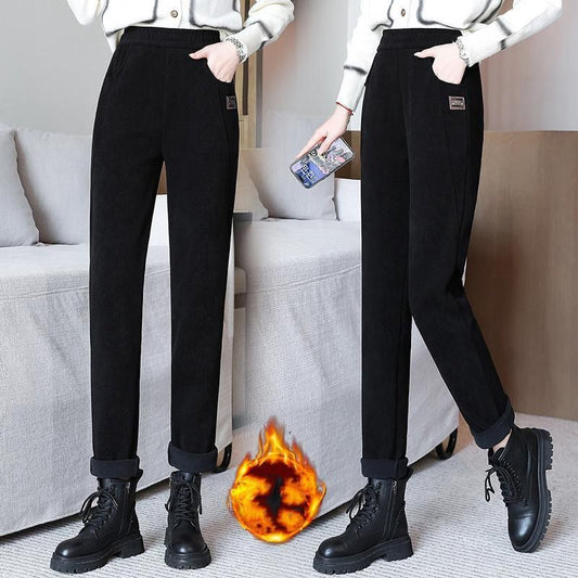 🔥 50% DE RÉDUCTION! 💫 PANTALON CHAUD FEMME - Taille Haute & Doublure Polaire, Confort Optimal pour L'Hiver, Idéal pour Sport et Loisirs ❄️👖