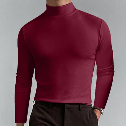 👕 48% DE RÉDUCTION ! ✨ T-shirt Homme à Col Montant - Coupe Adjustable et Tissu Respirant, Idéal pour Sport ou Quotidien 🏃‍♂️📦