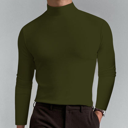 👕 50% DE RÉDUCTION ! ✨ T-shirt Homme à Col Montant - Coupe Adjustable et Tissu Respirant, Idéal pour Sport ou Quotidien 🏃‍♂️