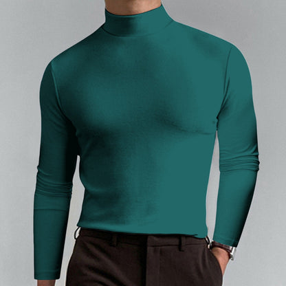 👕 48% DE RÉDUCTION ! ✨ T-shirt Homme à Col Montant - Coupe Adjustable et Tissu Respirant, Idéal pour Sport ou Quotidien 🏃‍♂️📦