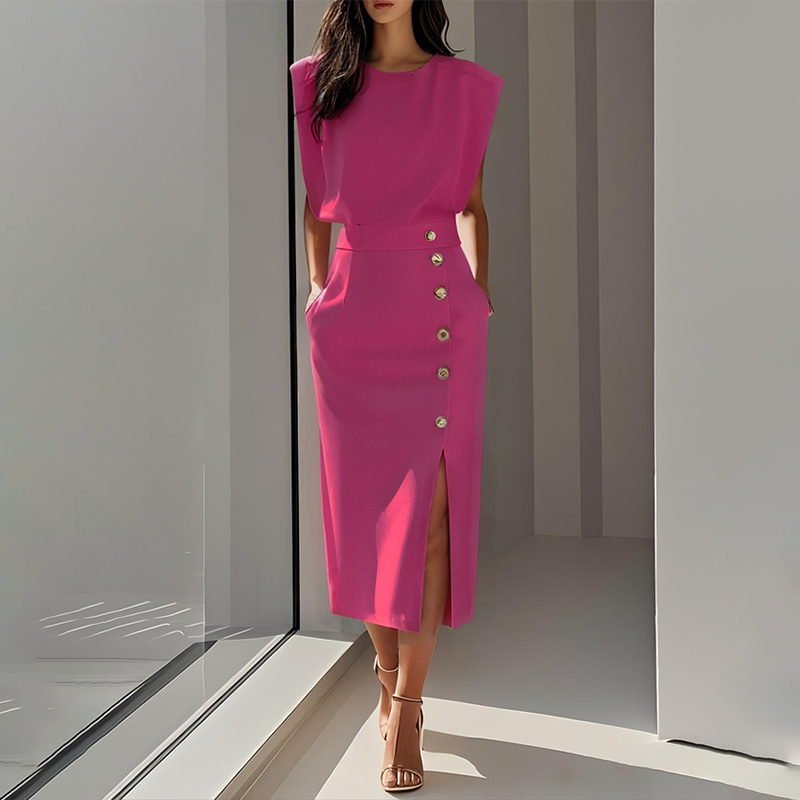👗 OFFRE SPÉCIALE : 50% DE RÉDUCTION ! ✨ Robe Midi Fendue pour Femme – Coupe Flatteuse, Tissu Doux & 6 Couleurs (S-2XL) 💃