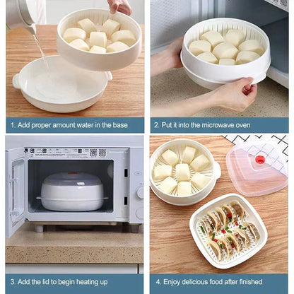 ♨️ Économisez 50% sur le Four à Micro-ondes avec Dampfgarer : Cuisson Vapeur et Décongélation Rapides, Design Compact et Nettoyage Facile 🍲📦