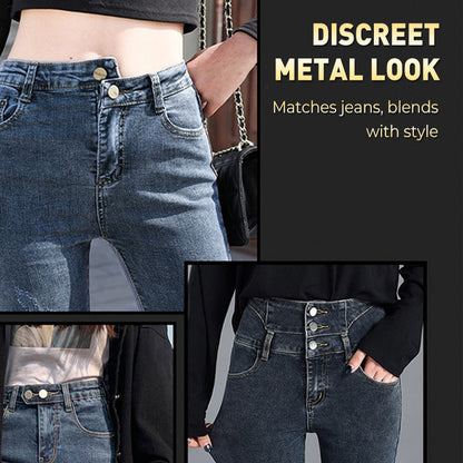 🔝 Bouton d'extension de taille à ressort métallique pour jeans – pratique, durable et facile à installer