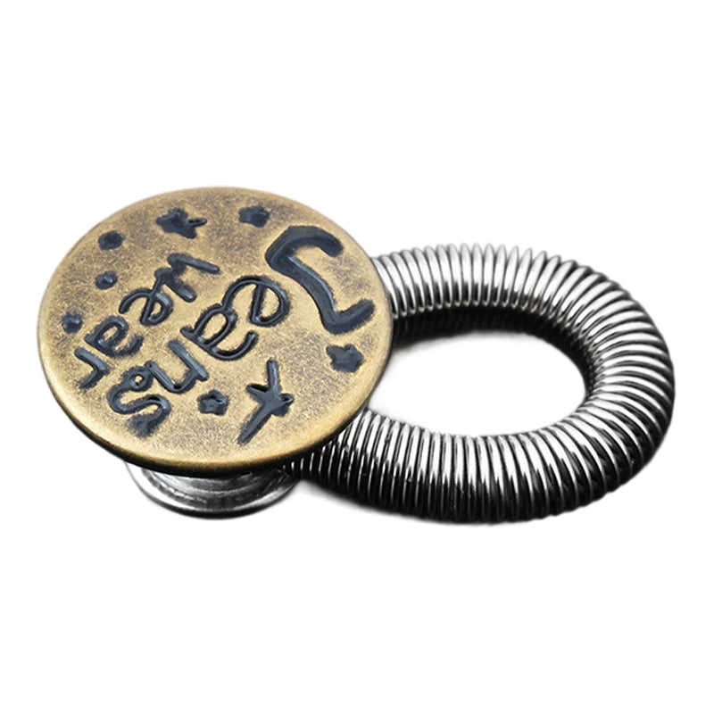 🔝 Bouton d'extension de taille à ressort métallique pour jeans – pratique, durable et facile à installer