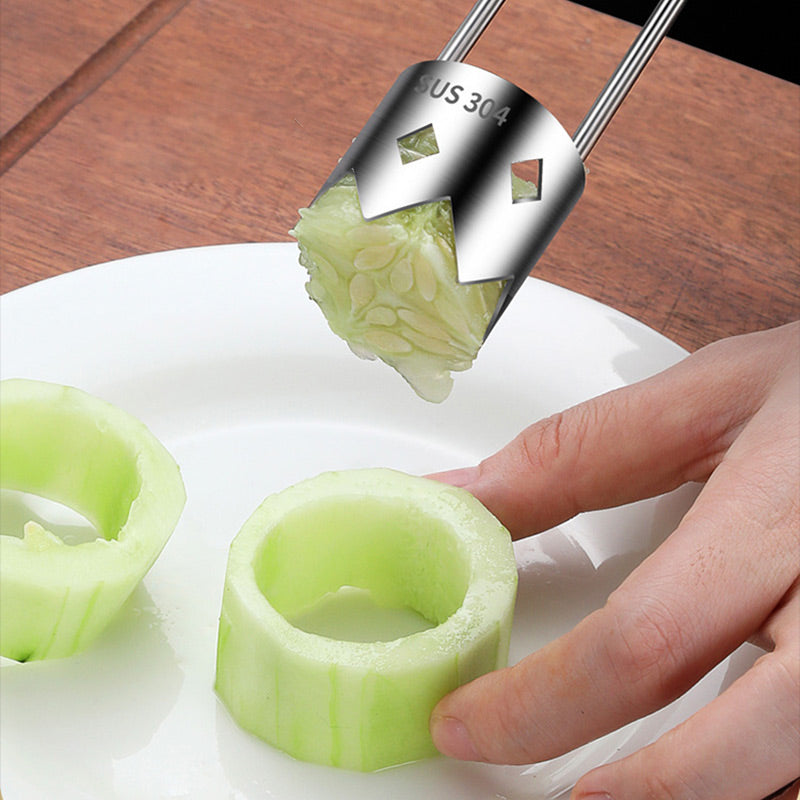 Promo Éclair : Extracteur Universel de Noyaux de Fruits en Acier Inoxydable 🍎🍏