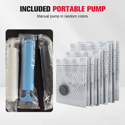 Voyagez léger avec nos Sacs de rangement sous vide et le kit de pompe portable — 50% de réduction, offre du dernier jour
