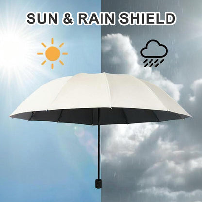Parapluie Grand Format à 12 Baleines – Pliable et Anti-Vent pour une Protection Ultime