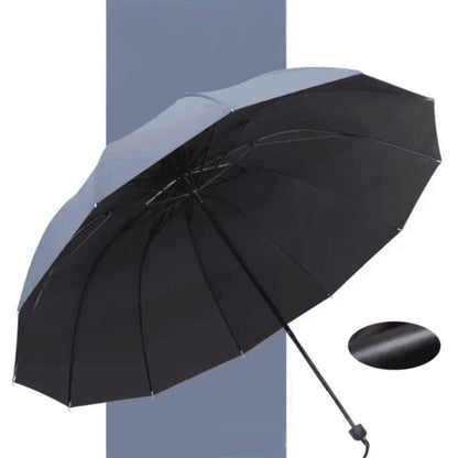 Parapluie Grand Format à 12 Baleines – Pliable et Anti-Vent pour une Protection Ultime