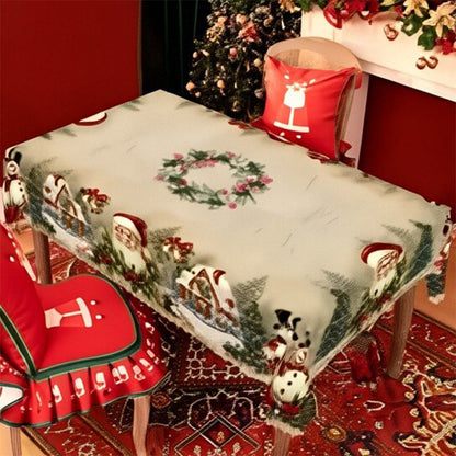 🔥50% DE RÉDUCTION sur la Nappe de Noël Classique ✨ Motifs Festifs Variés • Tissu Polyester Résistant aux Taches • Tailles Adaptées à Toutes les Tables 🍽️
